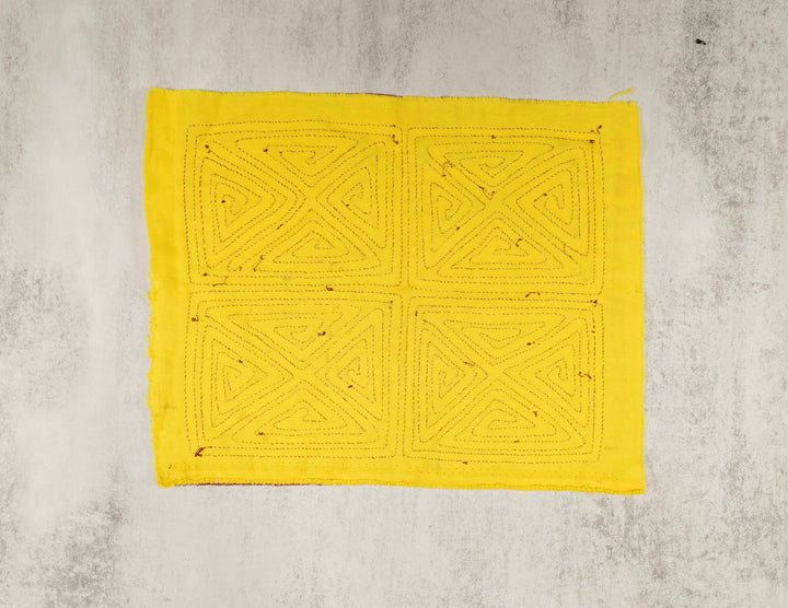 Yellow And Maroon Classic Design Mola