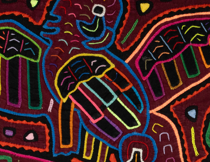 Burgundy Rainbow Parrot Annoucing The Village Mola