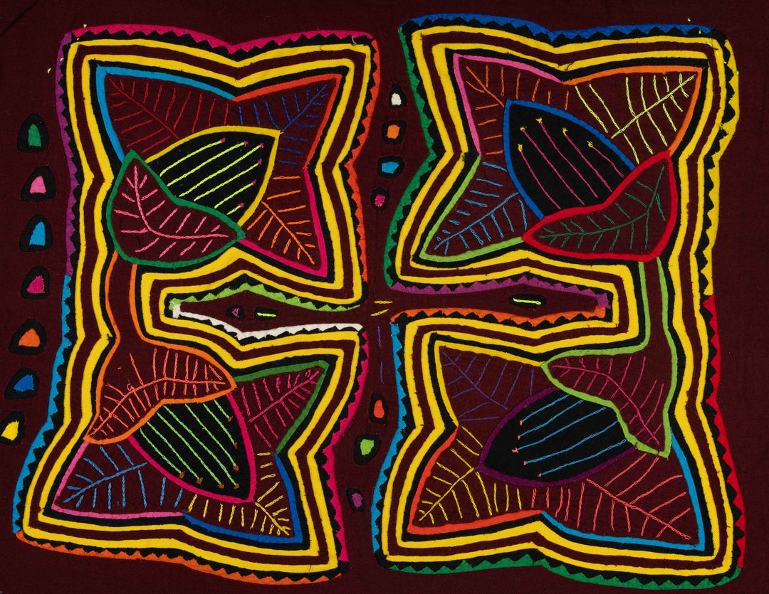 Burgundy And Yellow Autumn Leaves Mola