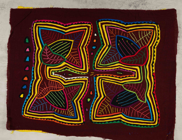 Burgundy And Yellow Autumn Leaves Mola