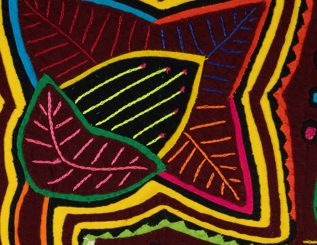 Burgundy And Yellow Autumn Leaves Mola