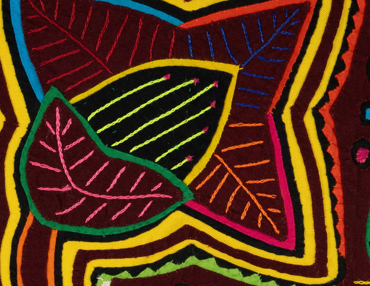 Burgundy And Yellow Autumn Leaves Mola