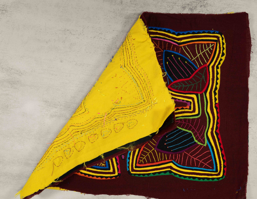 Burgundy And Yellow Autumn Leaves Mola