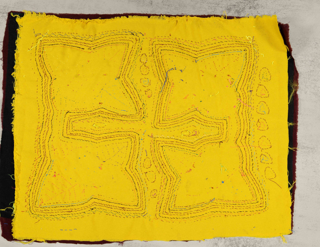 Burgundy And Yellow Autumn Leaves Mola