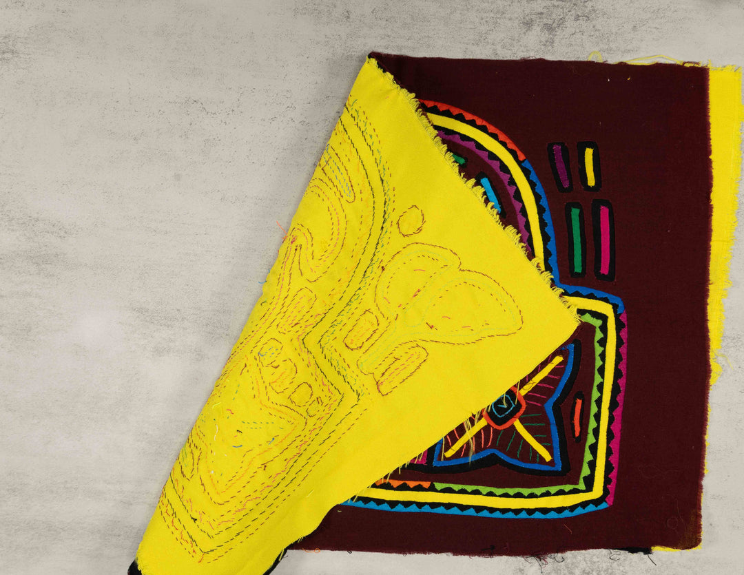 Burgundy And Yellow Lost Puppy Dog Mola