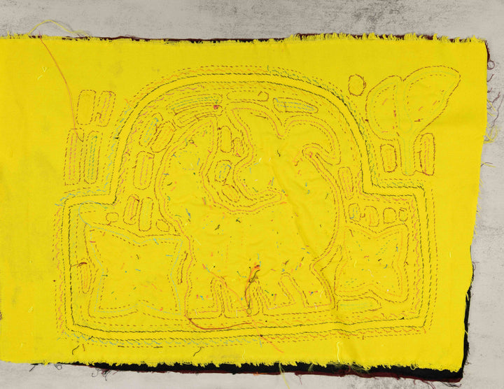 Burgundy And Yellow Lost Puppy Dog Mola