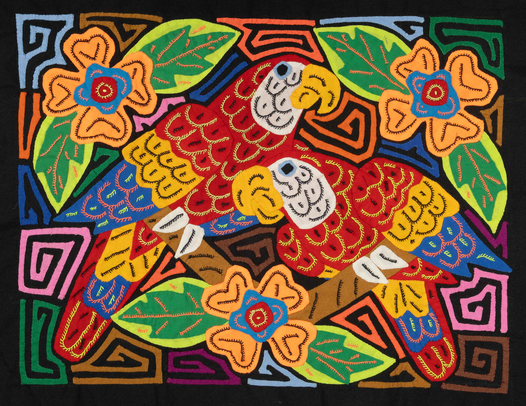 Two Red And Blue Macaw Parrot Bird Mola