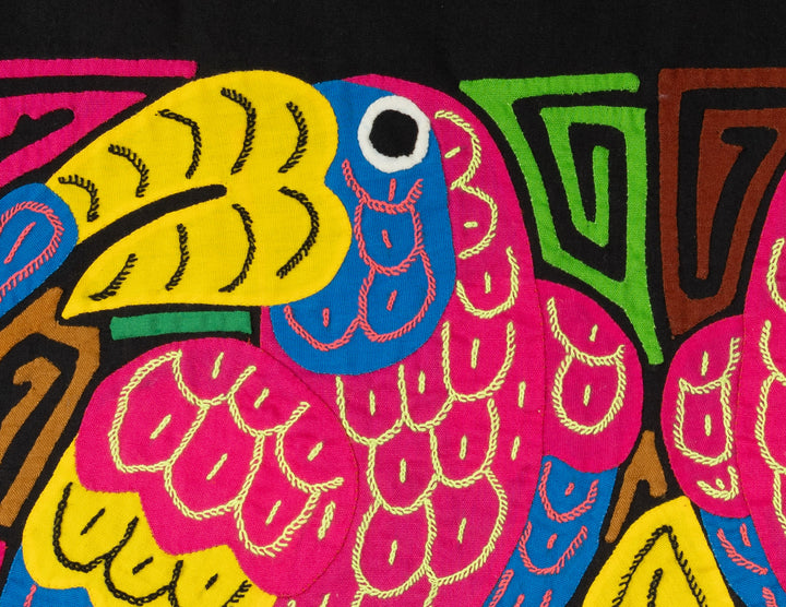 Red And Blue Toucan Parrot Mola