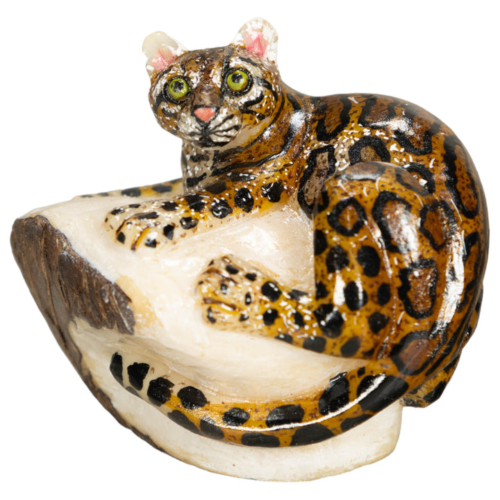 Jaguar Tagua Nut Carving