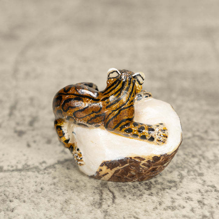 Jaguar Tagua Nut Carving