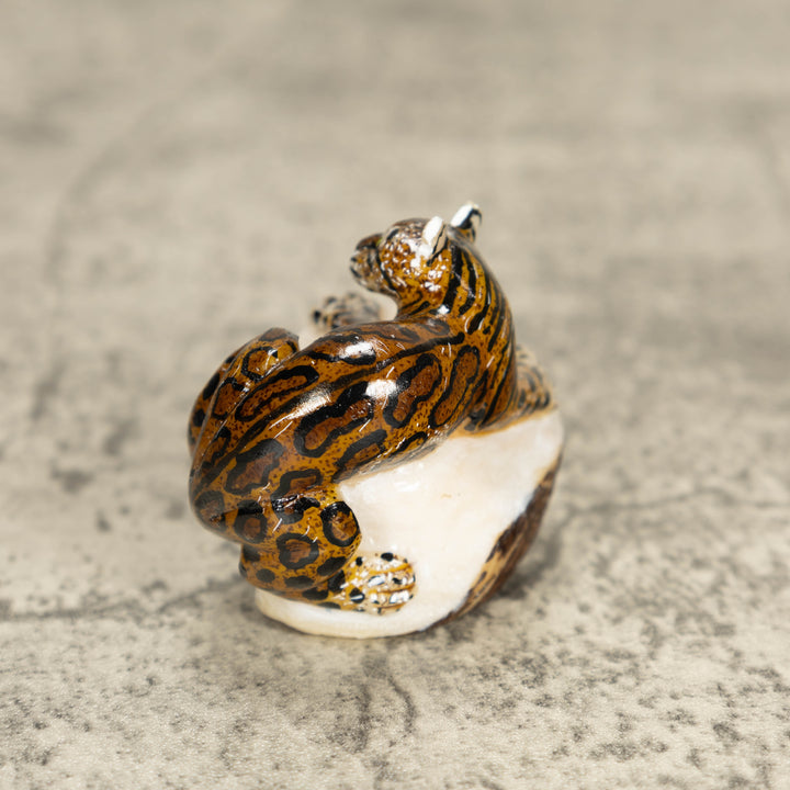 Jaguar Tagua Nut Carving
