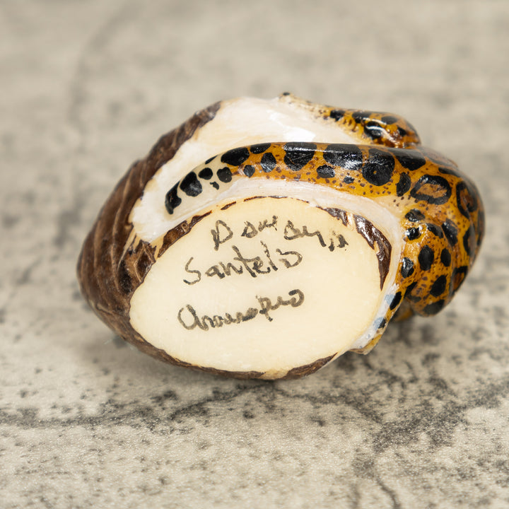 Jaguar Tagua Nut Carving