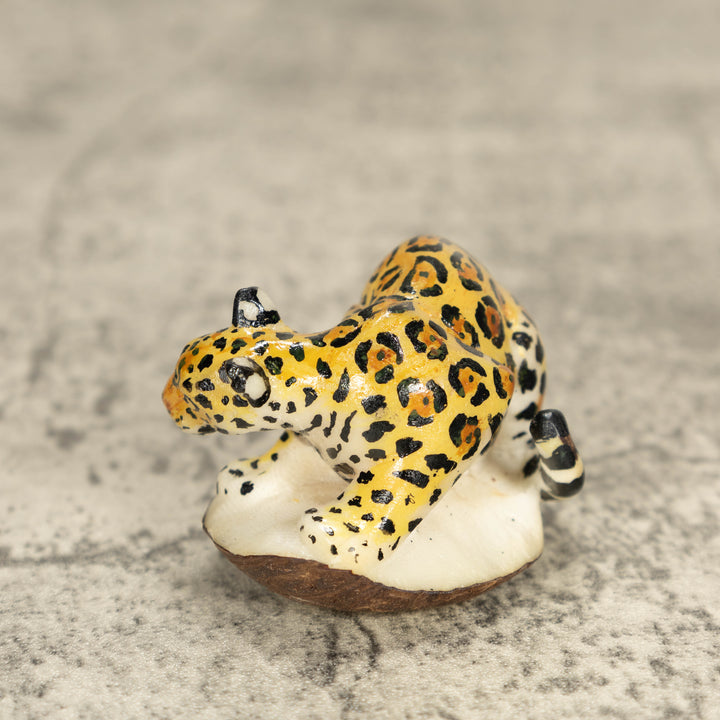 Jaguar Tagua Nut Carving