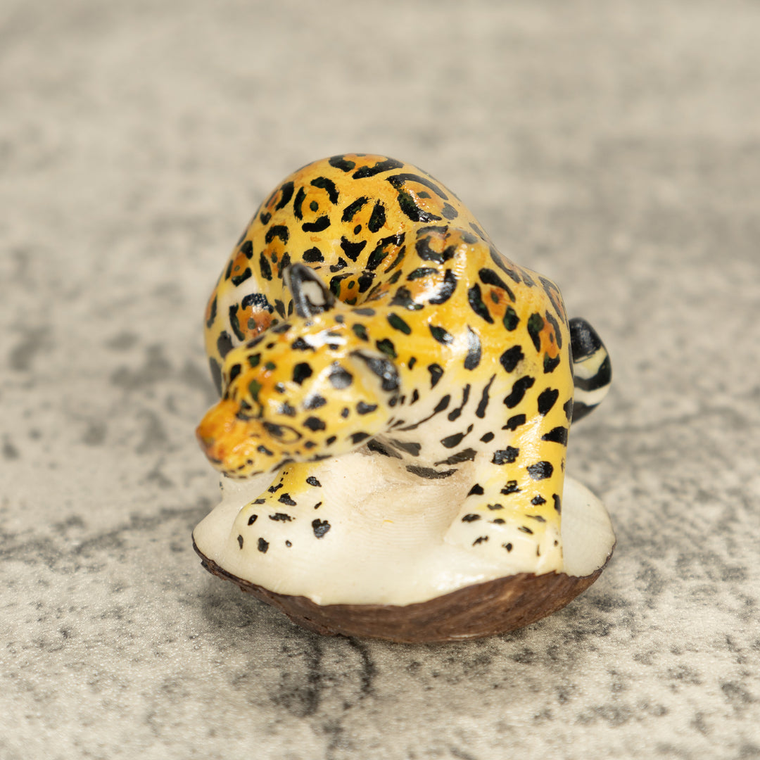 Jaguar Tagua Nut Carving