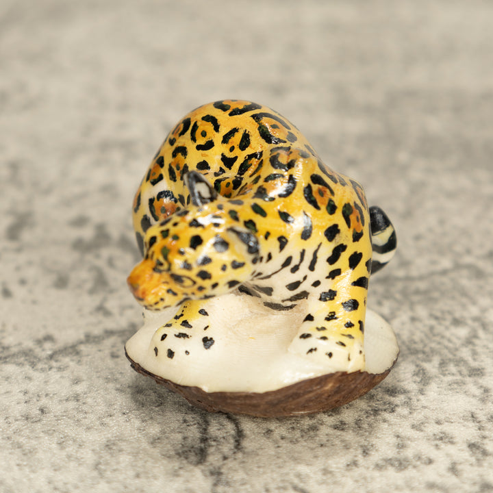 Jaguar Tagua Nut Carving