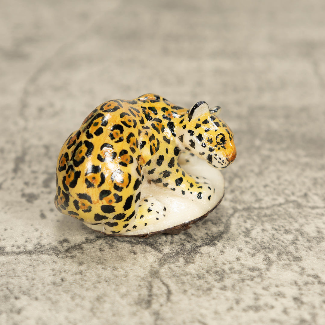 Jaguar Tagua Nut Carving
