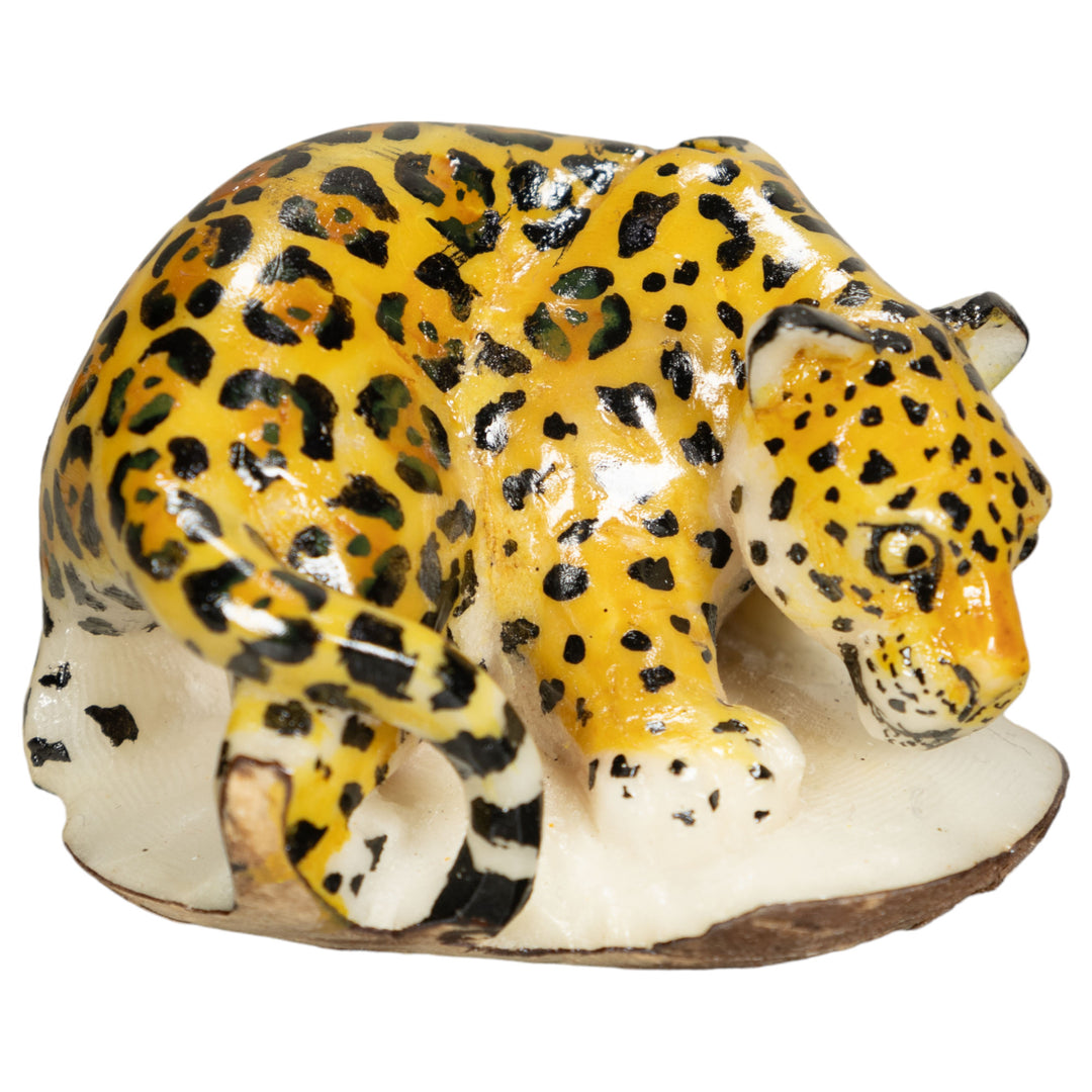 Jaguar Tagua Nut Carving
