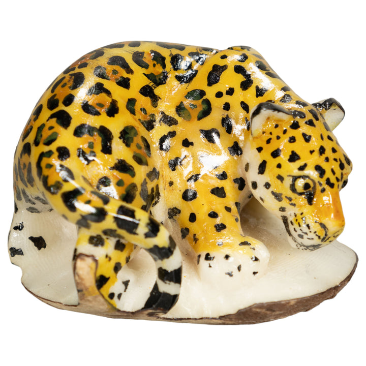 Jaguar Tagua Nut Carving
