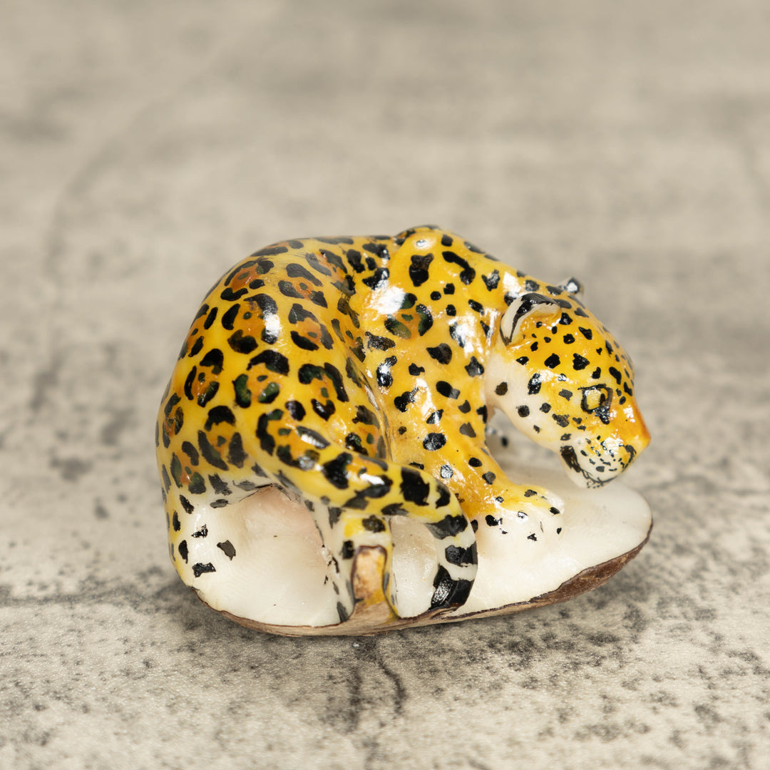 Jaguar Tagua Nut Carving