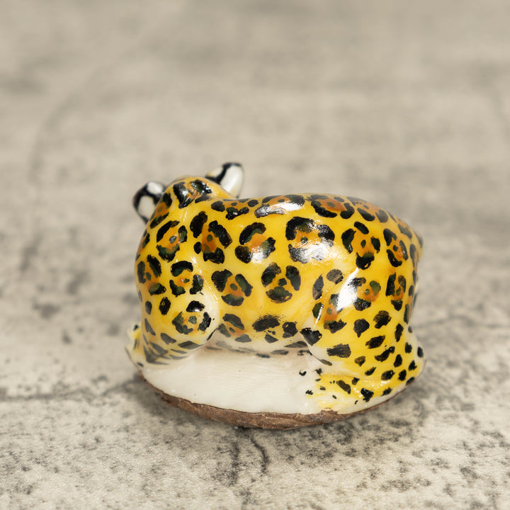 Jaguar Tagua Nut Carving