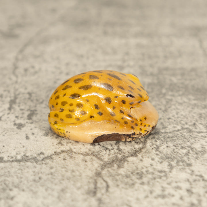 Vintage Toad Frog Tagua Nut Carving