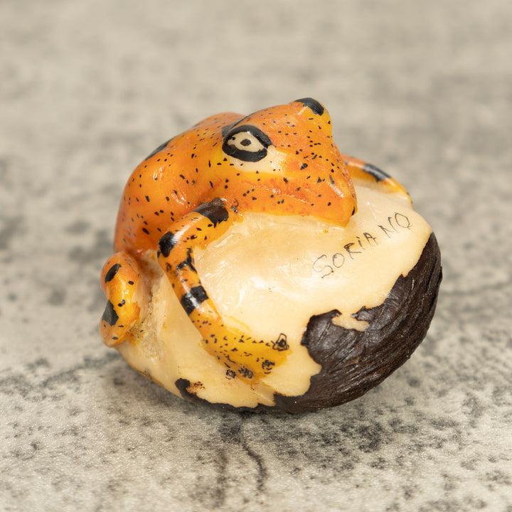 Vintage Frog Tagua Nut Carving