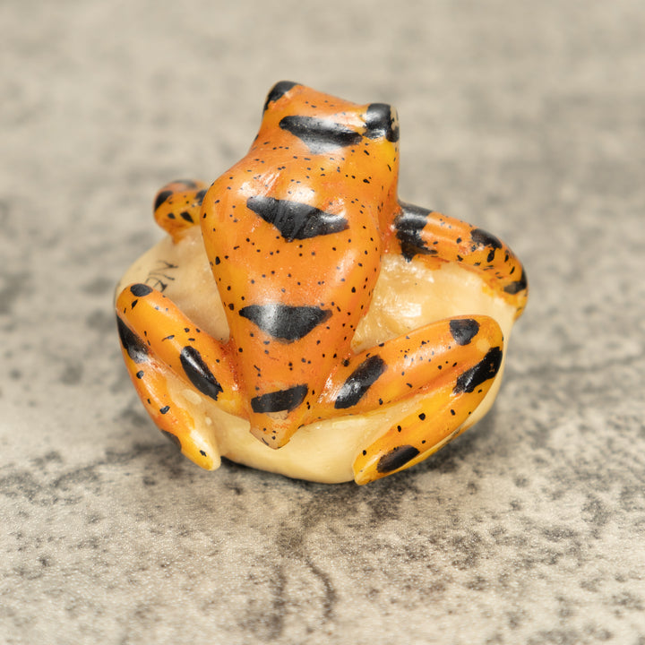 Vintage Frog Tagua Nut Carving