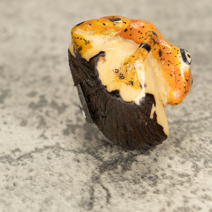 Vintage Frog Tagua Nut Carving