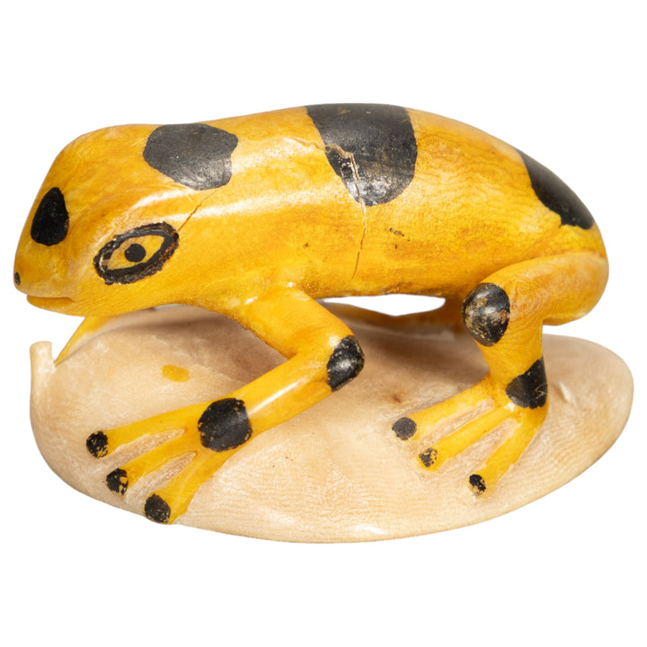 Vintage Frog Tagua Nut Carving