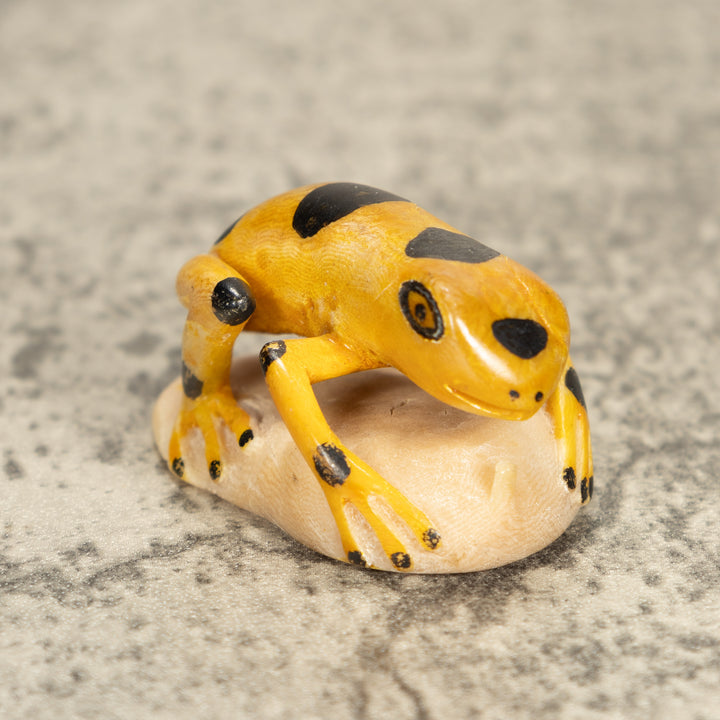Vintage Frog Tagua Nut Carving