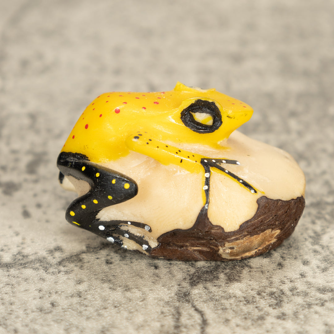 Vintage Frog Tagua Nut Carving
