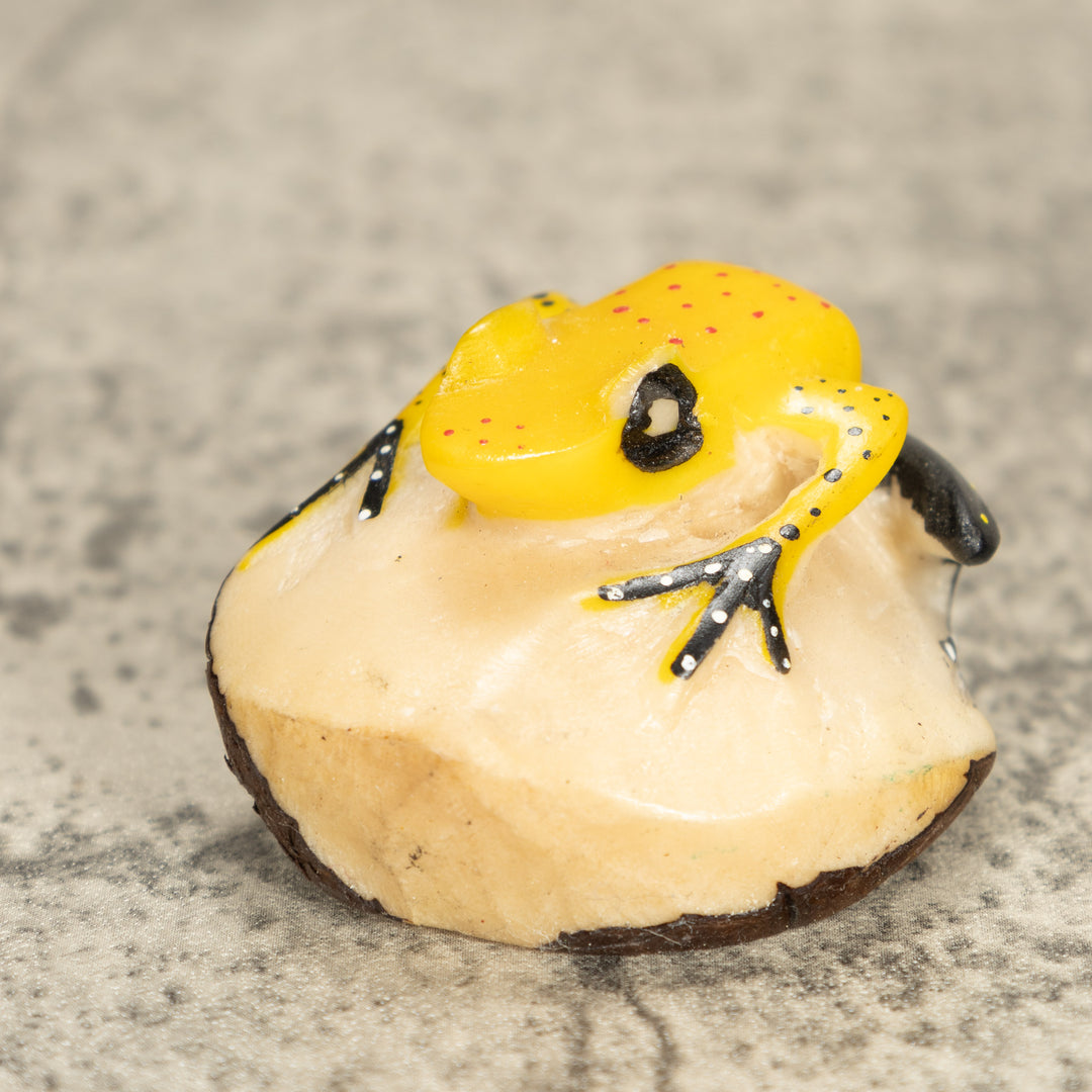 Vintage Frog Tagua Nut Carving