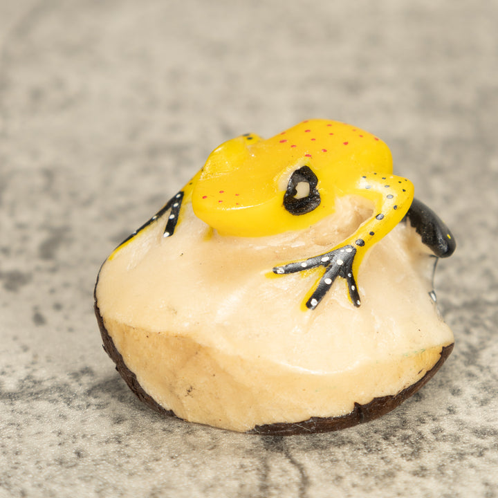 Vintage Frog Tagua Nut Carving