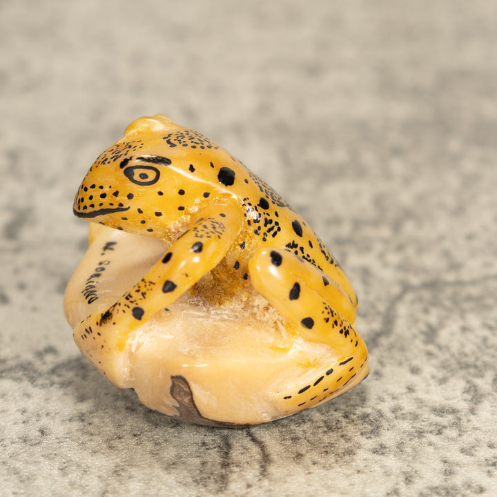 Vintage Frog Tagua Nut Carving