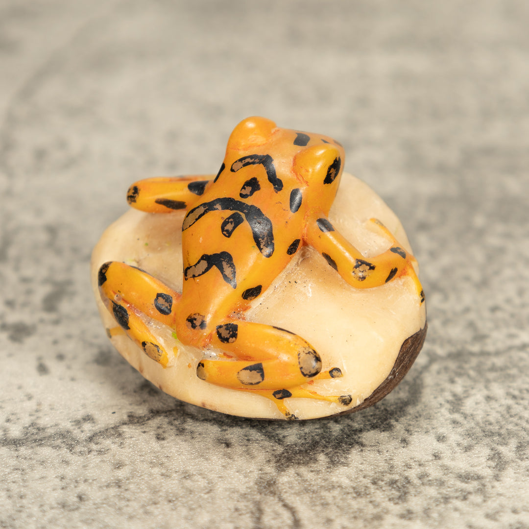 Vintage Frog Tagua Nut Carving
