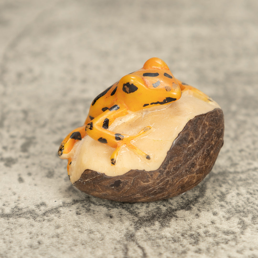Vintage Frog Tagua Nut Carving