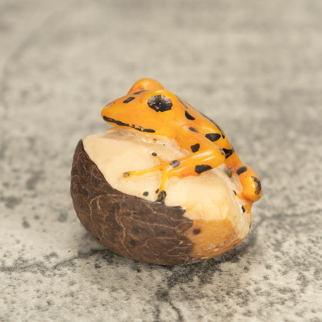 Vintage Frog Tagua Nut Carving