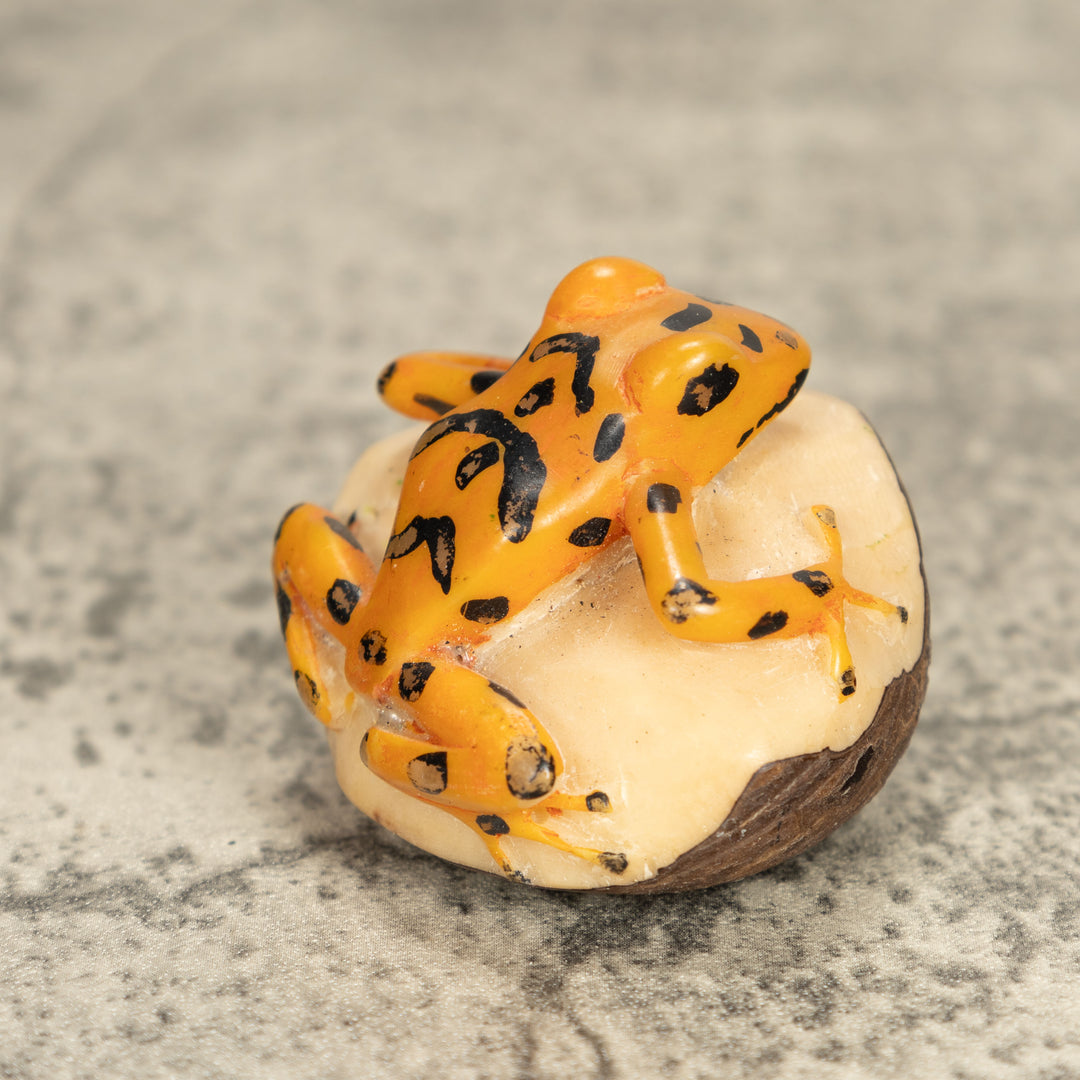 Vintage Frog Tagua Nut Carving