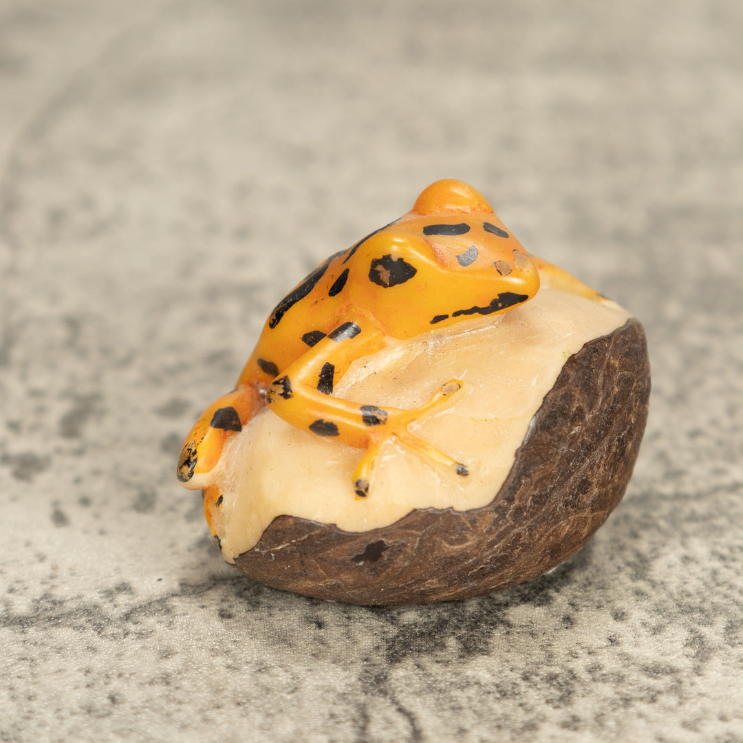 Vintage Frog Tagua Nut Carving