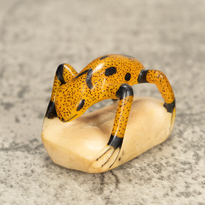 Vintage Frog Tagua Nut Carving