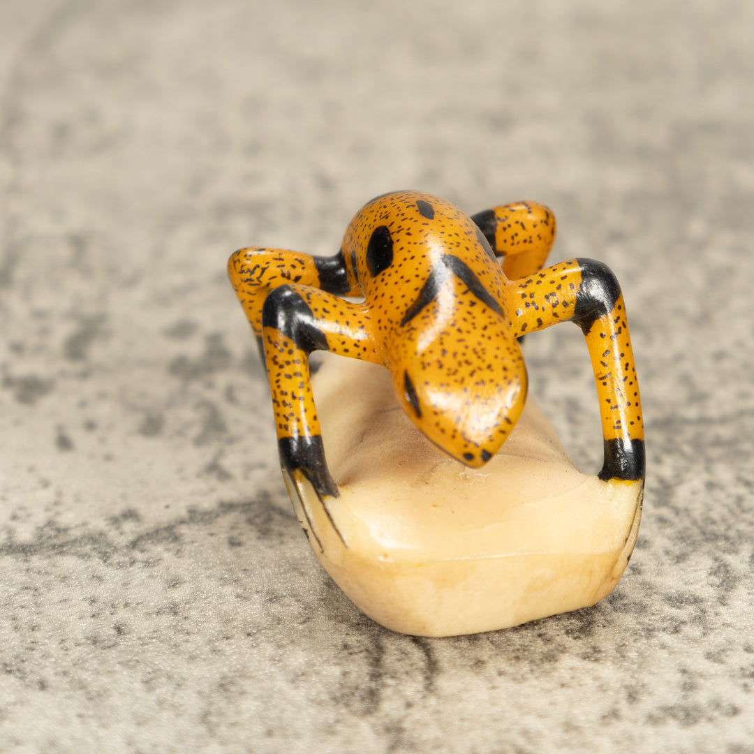 Vintage Frog Tagua Nut Carving