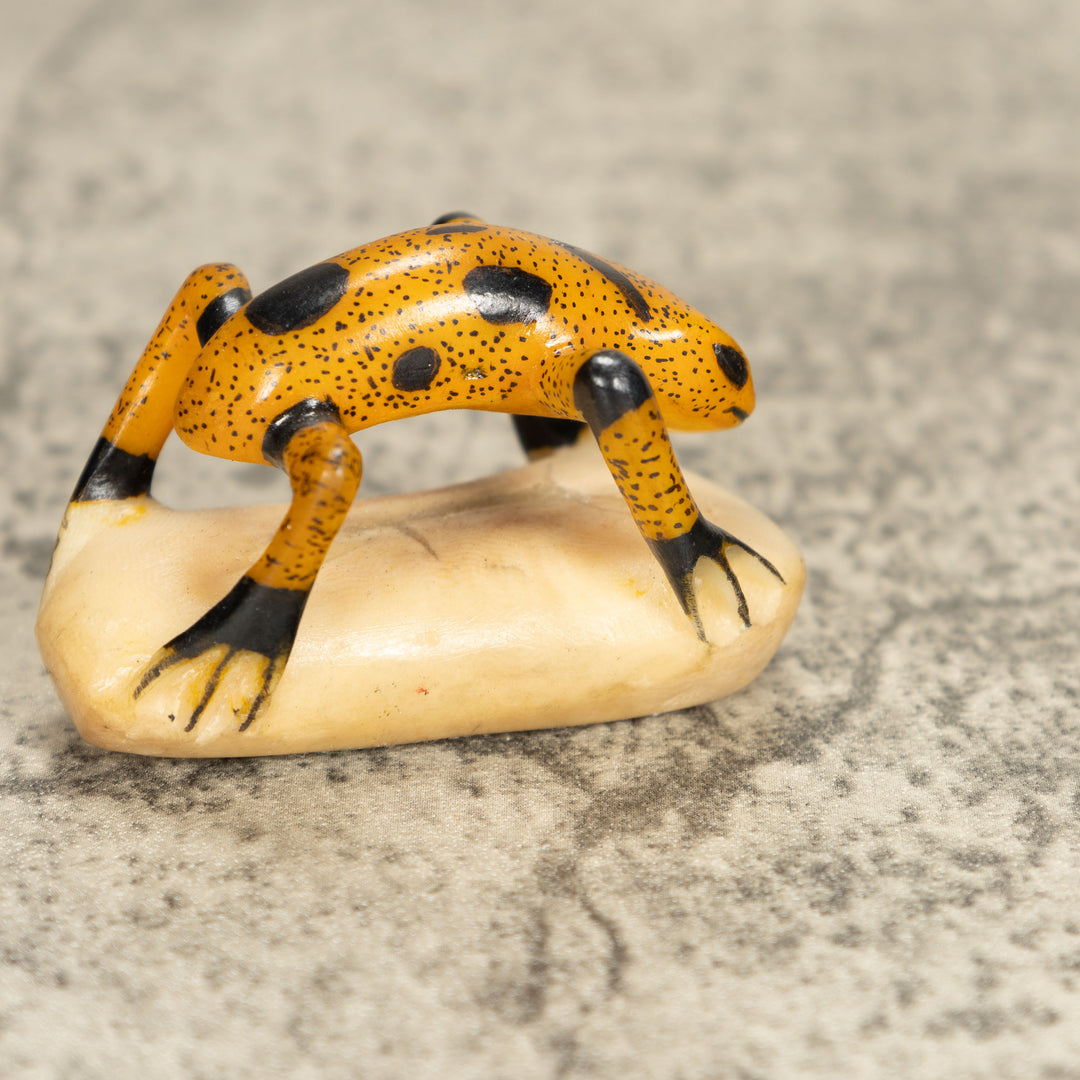 Vintage Frog Tagua Nut Carving