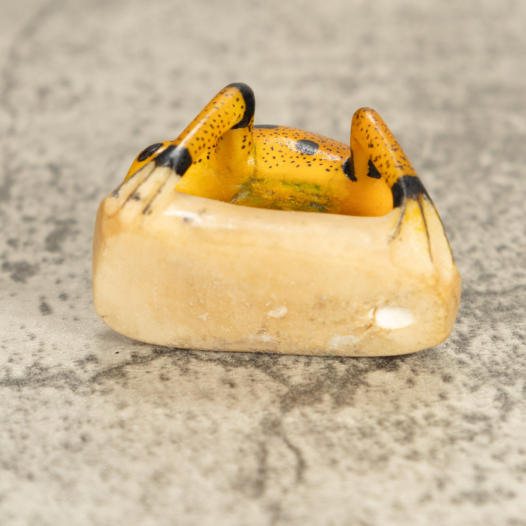 Vintage Frog Tagua Nut Carving