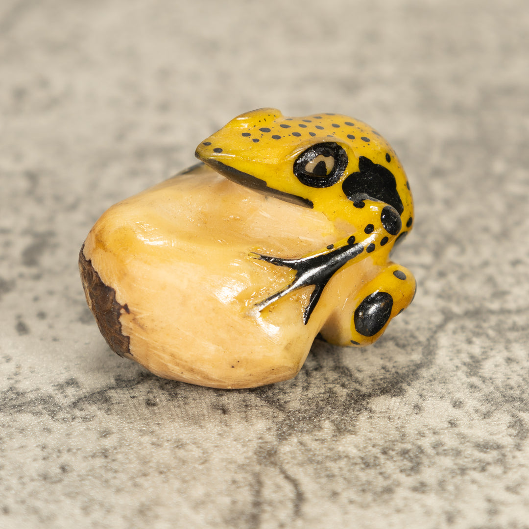 Vintage Frog Tagua Nut Carving