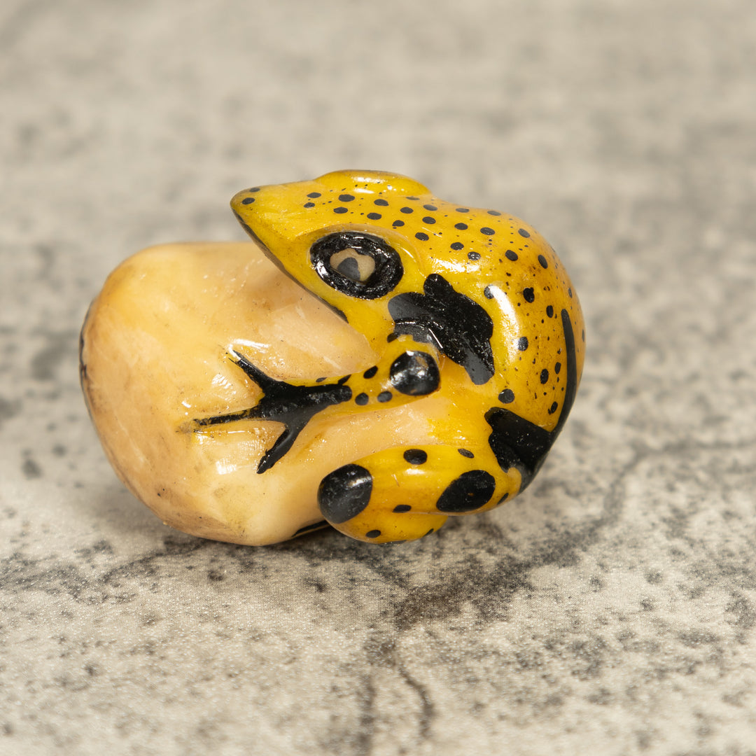 Vintage Frog Tagua Nut Carving