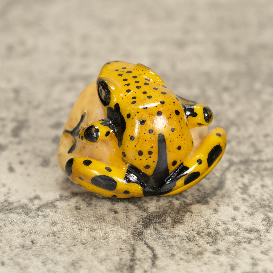 Vintage Frog Tagua Nut Carving