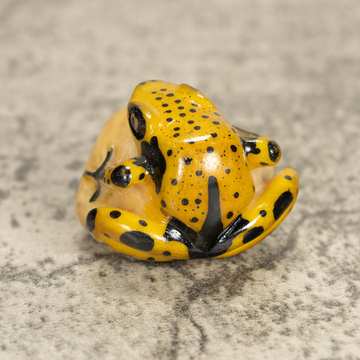 Vintage Frog Tagua Nut Carving