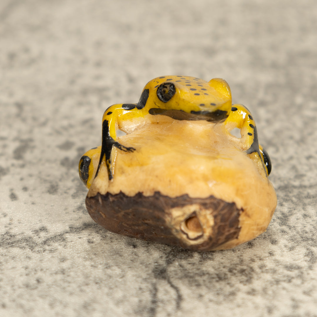 Vintage Frog Tagua Nut Carving