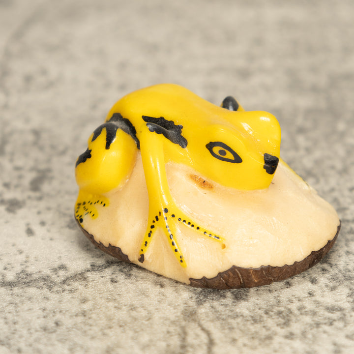 Vintage Frog Tagua Nut Carving