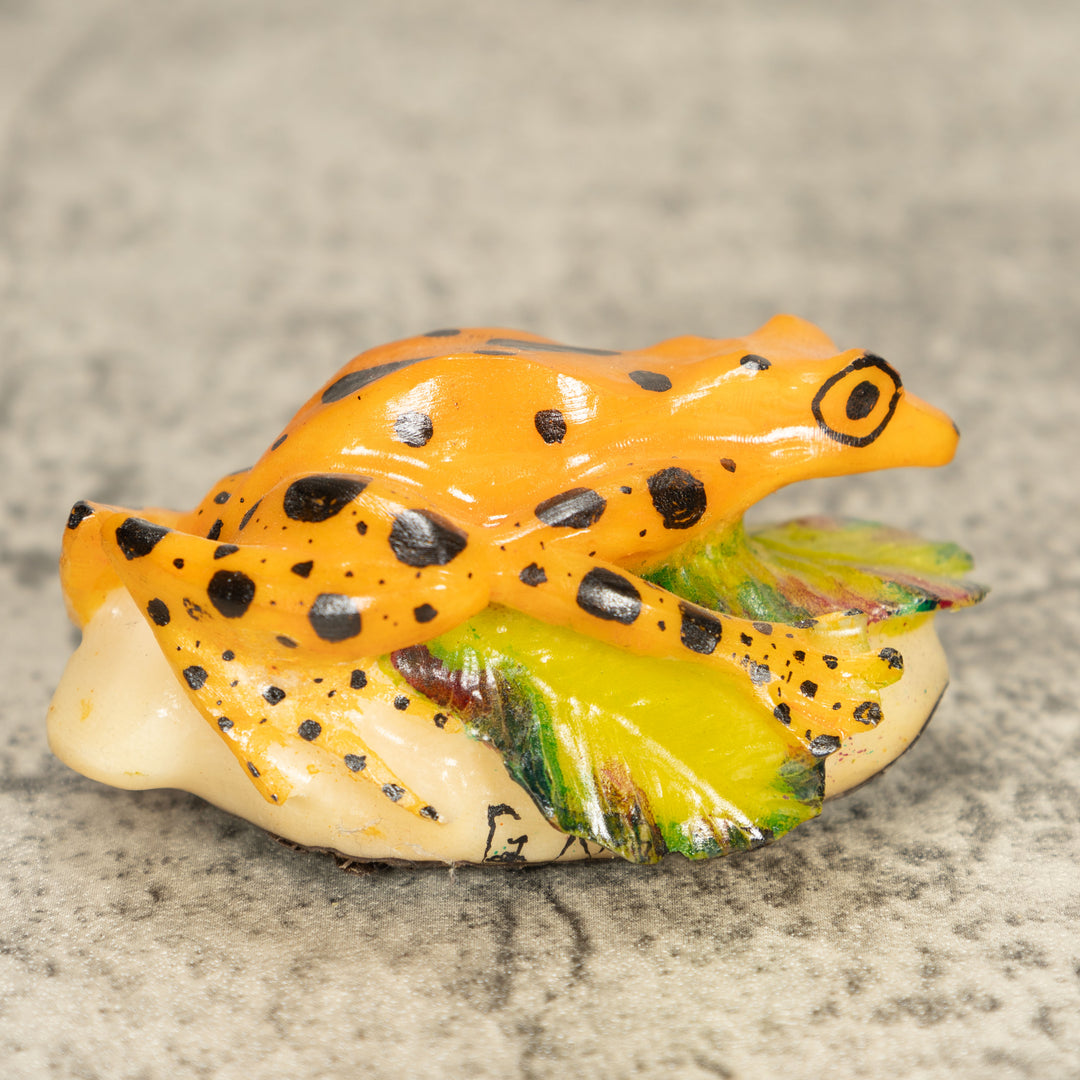 Vintage Frog Tagua Nut Carving